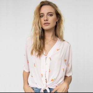 Rails Thea peach print top - blush